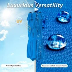 181 In. X 102 In. Dodecagon Double-Sided Patio Market Umbrella In Blue 10 181 In. X 102 In. Dodecagon Double-Sided Patio Market Umbrella In Blue -More Furniture Store market umbrellas stzzs blue 66 1000