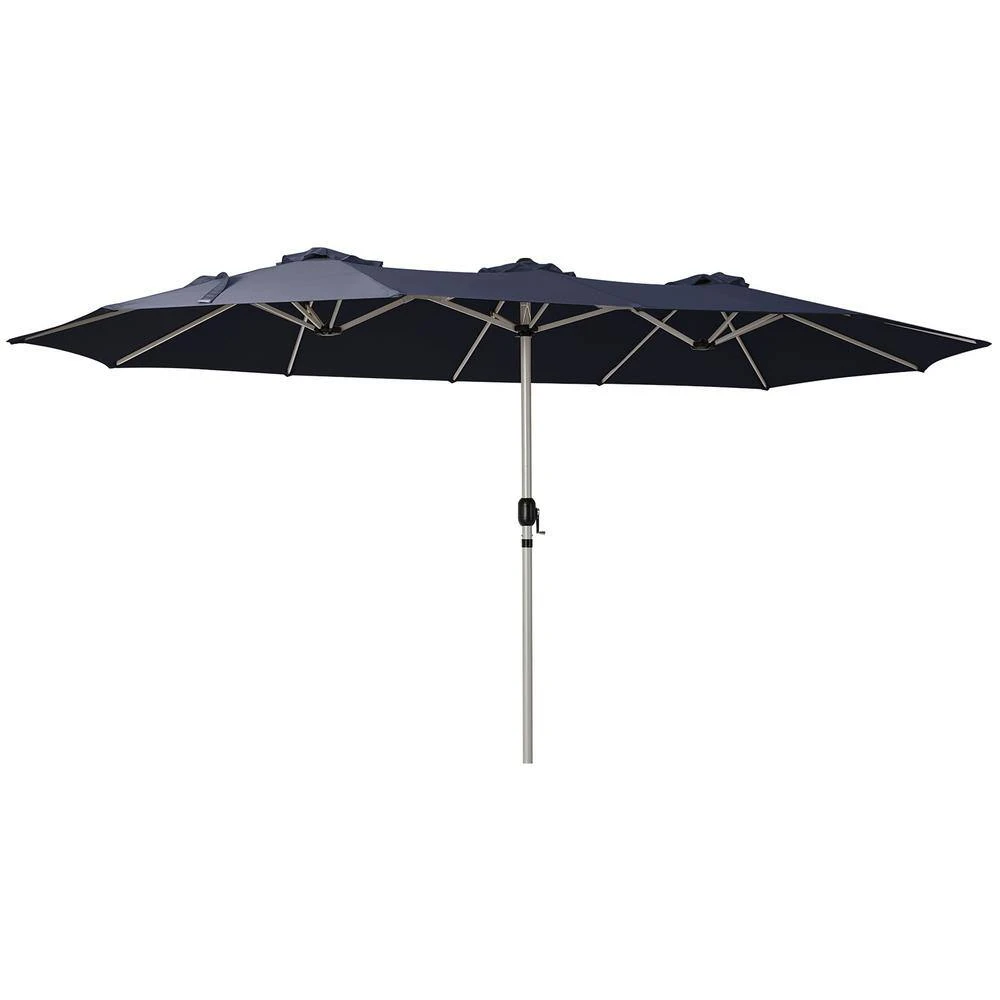 181 In. X 102 In. Dodecagon Double-Sided Patio Market Umbrella In Navy 2 181 In. X 102 In. Dodecagon Double-Sided Patio Market Umbrella In Navy - Image 2