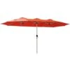181 In. X 102 In. Dodecagon Double-Sided Market Patio Umbrella In Orange