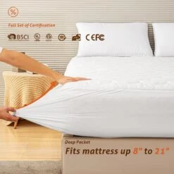 Califonia King Heated Electric Mattress Pad Polyester Mattress Pad With Dual Controller -More Furniture Store mattress pads dhlcl hd ck 1f 1000