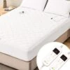 Queen Heated Electric Mattress Pad Polyester Mattress Pad With Dual Controlle