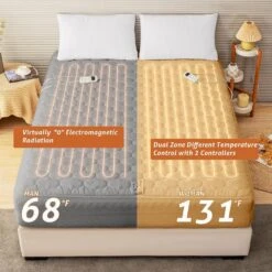 Queen Heated Electric Mattress Pad Polyester Mattress Pad With Dual Controlle 8 Queen Heated Electric Mattress Pad Polyester Mattress Pad With Dual Controlle -More Furniture Store mattress pads dhlcl hd q e1 1000