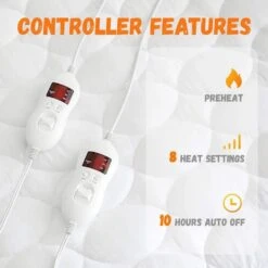 Grey King Electric Heated Pad -More Furniture Store mattress pads ty jrcl gray k 4f 1000