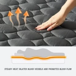 Grey Queen Electric Heated Pad -More Furniture Store mattress pads ty jrcl gray q 1f 1000