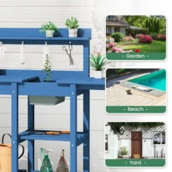 40.94 In. W X 47.24 In. H Navy Blue HDPE Weather-Resistant Garden Potting Bench Table With Storage Shelf 12 40.94 In. W X 47.24 In. H Navy Blue HDPE Weather-Resistant Garden Potting Bench Table With Storage Shelf -More Furniture Store navy blue jearey potting benches and tables yygzt na 44 1000