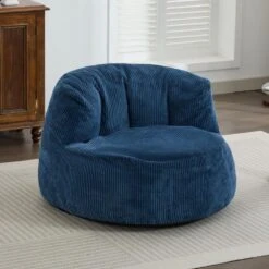 Modern Corduroy Polyester Medium Memory Foam Navy Backrest Style Bean Bag 14 Modern Corduroy Polyester Medium Memory Foam Navy Backrest Style Bean Bag -More Furniture Store navy jearey bean bag chairs e11 02xxy pk 44 1000