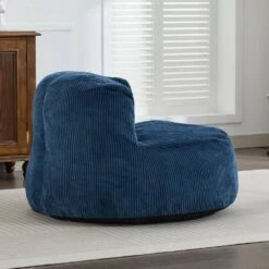 Modern Corduroy Polyester Medium Memory Foam Navy Backrest Style Bean Bag 15 Modern Corduroy Polyester Medium Memory Foam Navy Backrest Style Bean Bag -More Furniture Store navy jearey bean bag chairs e11 02xxy pk fa 1000