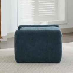 Navy Chenille Wood Comfort Outdoor And Indoor Ottoman For Couch And Accent Chair 9 Navy Chenille Wood Comfort Outdoor And Indoor Ottoman For Couch And Accent Chair -More Furniture Store navy jearey ottomans e11xxy hd ny 4f 1000
