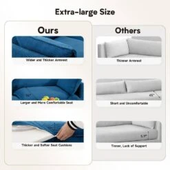 147 In. W 6-Piece Modern Fabric Sectional Sofa With Ottoman In Navy -More Furniture Store navy jearey sectional sofas e46sf 4 ny 76 1000