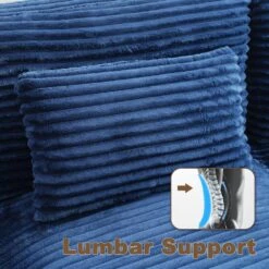 154 In. Corduroy Modular Rectangular Shaped Navy 4-Seat Sectional Sofa For Living Room And Spacious Space -More Furniture Store navy jearey sectional sofas lydtr 4 navy 44 1000