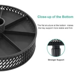 Resin Round Market Patio Umbrella Table Tray In Black 11 Resin Round Market Patio Umbrella Table Tray In Black -More Furniture Store outdoor bar carts tpz black 1f 1000