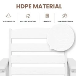 2-Piece HDPE Plastic Adirondack Outdoor Bar Stools In White -More Furniture Store outdoor bar stools jygjy2jt white 44 1000