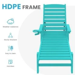 HDPE Aruba Blue Adjustable Outdoor Lounge Chair (1-Pack) 11 HDPE Aruba Blue Adjustable Outdoor Lounge Chair (1-Pack) -More Furniture Store outdoor lounge chairs pelc hd ab 44 1000