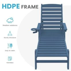 HDPE Navy Adjustable Outdoor Lounge Chair (1-Pack) -More Furniture Store outdoor lounge chairs pelc hd na 44 1000
