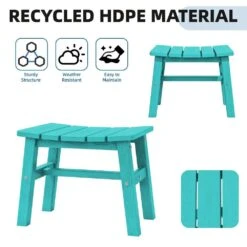 HDPE Aruba Blue Plastic Outdoor Ottoman (1-Pack) 12 HDPE Aruba Blue Plastic Outdoor Ottoman (1-Pack) -More Furniture Store outdoor ottomans peotm hd ab fa 1000