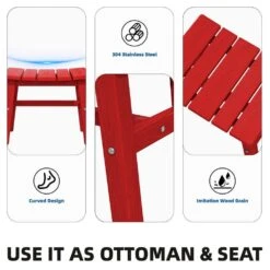 HDPE Bright Red Plastic Outdoor Ottoman (1-Pack) 11 HDPE Bright Red Plastic Outdoor Ottoman (1-Pack) -More Furniture Store outdoor ottomans peotm hd lh 44 1000