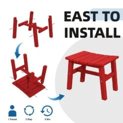 HDPE Bright Red Plastic Outdoor Ottoman (1-Pack) 9 HDPE Bright Red Plastic Outdoor Ottoman (1-Pack) -More Furniture Store outdoor ottomans peotm hd lh 4f 1000