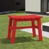 HDPE Bright Red Plastic Outdoor Ottoman (1-Pack)