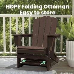 HDPE Folding Plastic Outdoor Ottoman For Adirondack In Apple Green -More Furniture Store outdoor ottomans pezdotm ag 4f 1000