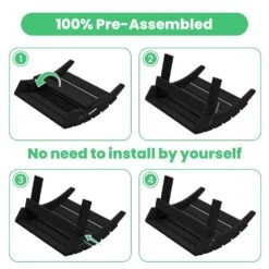 HDPE Folding Plastic Outdoor Ottoman For Adirondack In Black 14 HDPE Folding Plastic Outdoor Ottoman For Adirondack In Black -More Furniture Store outdoor ottomans pezdotm bk 76 1000