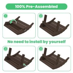 HDPE Folding Plastic Outdoor Ottoman For Adirondack In Coffee -More Furniture Store outdoor ottomans pezdotm co 76 1000