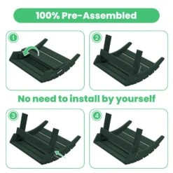 HDPE Folding Plastic Outdoor Ottoman For Adirondack In Dark Green -More Furniture Store outdoor ottomans pezdotm dg 76 1000