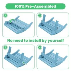 HDPE Folding Plastic Outdoor Ottoman For Adirondack In Light Blue -More Furniture Store outdoor ottomans pezdotm lb 76 1000