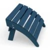 HDPE Folding Plastic Outdoor Ottoman For Adirondack In Navy