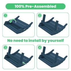 HDPE Folding Plastic Outdoor Ottoman For Adirondack In Navy -More Furniture Store outdoor ottomans pezdotm ny 76 1000