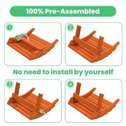 HDPE Folding Plastic Outdoor Ottoman For Adirondack In Orange -More Furniture Store outdoor ottomans pezdotm or 76 1000