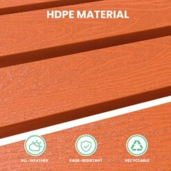 HDPE Folding Plastic Outdoor Ottoman For Adirondack In Orange -More Furniture Store outdoor ottomans pezdotm or fa 1000