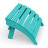 HDPE Folding Plastic Outdoor Ottoman For Adirondack In Peacock Blue