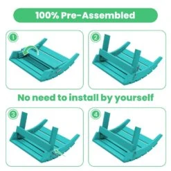 HDPE Folding Plastic Outdoor Ottoman For Adirondack In Peacock Blue -More Furniture Store outdoor ottomans pezdotm pb 76 1000