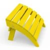 HDPE Folding Plastic Outdoor Ottoman For Adirondack In Yellow