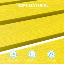 HDPE Folding Plastic Outdoor Ottoman For Adirondack In Yellow -More Furniture Store outdoor ottomans pezdotm ye fa 1000