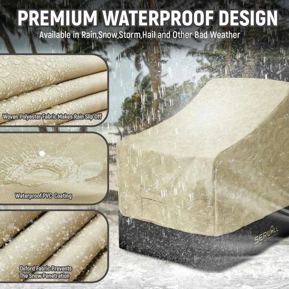 36 In. D X 34 In. W X 32 In. H Waterproof Outdoor Adirondack Patio Chair Cover 5 36 In. D X 34 In. W X 32 In. H Waterproof Outdoor Adirondack Patio Chair Cover - Image 5