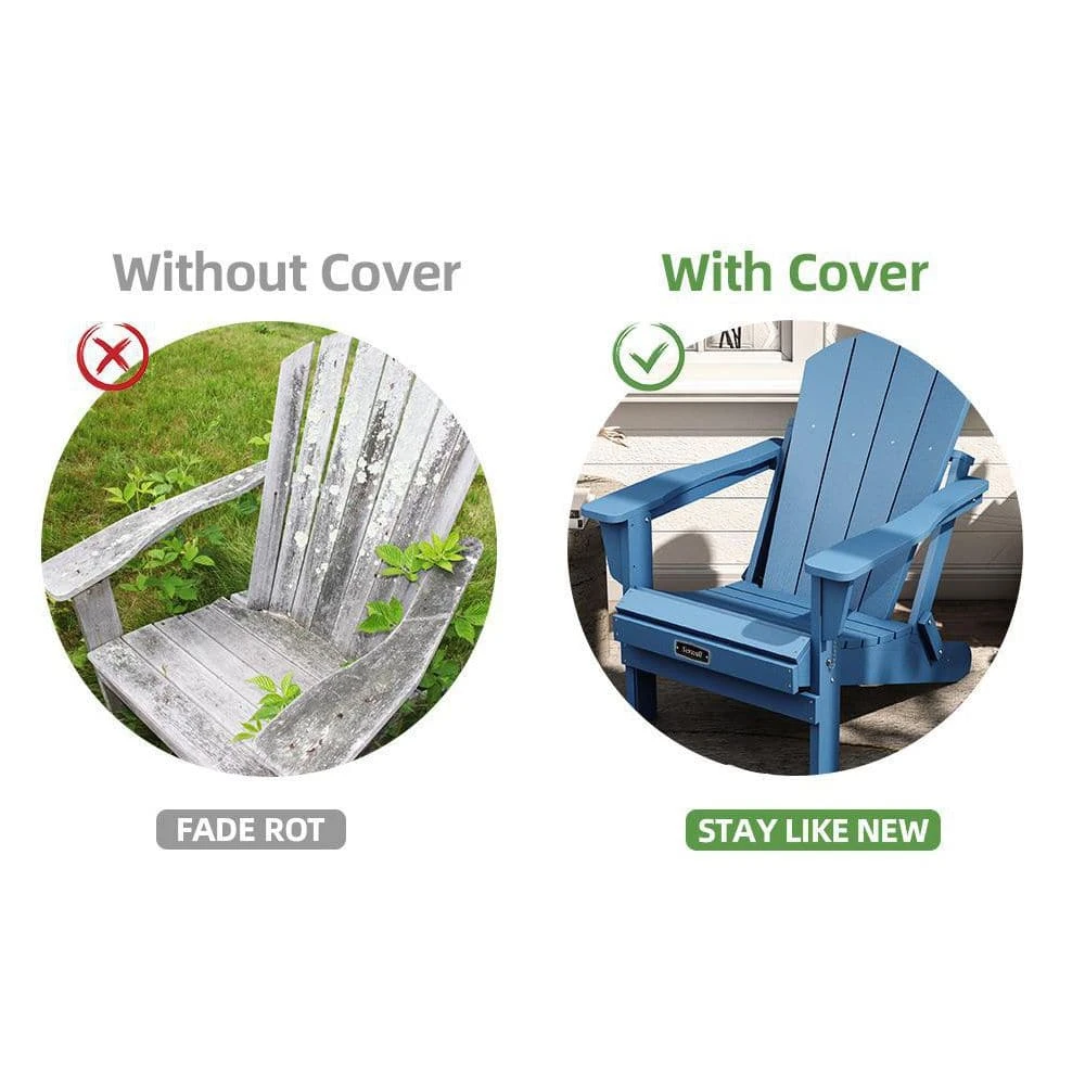 36 In. D X 34 In. W X 32 In. H Waterproof Outdoor Adirondack Patio Chair Cover 3 36 In. D X 34 In. W X 32 In. H Waterproof Outdoor Adirondack Patio Chair Cover - Image 3
