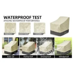 36 In. D X 34 In. W X 32 In. H Waterproof Outdoor Adirondack Patio Chair Cover 13 36 In. D X 34 In. W X 32 In. H Waterproof Outdoor Adirondack Patio Chair Cover -More Furniture Store patio chair covers yzz beige 66 1000