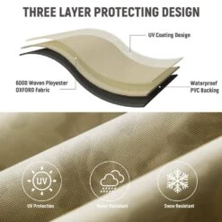 36 In. D X 34 In. W X 32 In. H Waterproof Outdoor Adirondack Patio Chair Cover 14 36 In. D X 34 In. W X 32 In. H Waterproof Outdoor Adirondack Patio Chair Cover -More Furniture Store patio chair covers yzz beige 77 1000