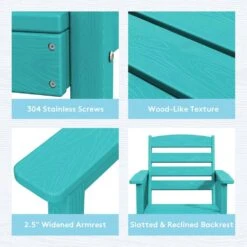 HDPE 7-Piece Plastic Rectangle Table Standard Height Outdoor Dining Set In Aruba Blue 17 HDPE 7-Piece Plastic Rectangle Table Standard Height Outdoor Dining Set In Aruba Blue -More Furniture Store patio dining sets peczytz ab fa 1000