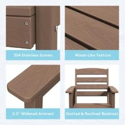 HDPE 7-Piece Plastic Rectangle Table Standard Height Outdoor Dining Set In Brown 17 HDPE 7-Piece Plastic Rectangle Table Standard Height Outdoor Dining Set In Brown -More Furniture Store patio dining sets peczytz br fa 1000