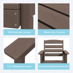 HDPE 7-Piece Plastic Rectangle Table Standard Height Outdoor Dining Set In Coffee 17 HDPE 7-Piece Plastic Rectangle Table Standard Height Outdoor Dining Set In Coffee -More Furniture Store patio dining sets peczytz co fa 1000