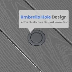 HDPE 7-Piece Plastic Rectangle Standard Height Outdoor Dining Set In Gray -More Furniture Store patio dining sets pejyczytz gy 44 1000