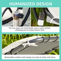 1-Person Swing Egg Chair With Stand And Beige Cushions For Indoor Outdoor In Beige -More Furniture Store patio swings dc beige 77 1000