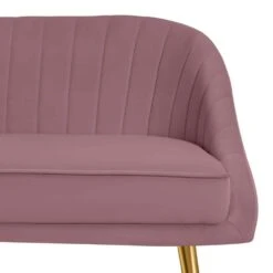 Modern 48 In. Golden Base Velvet Tufted 2-Seats Pink Loveseat Sofa For Living Room Furniture Sets -More Furniture Store pink jearey loveseats e15sry hd pk 1f 1000