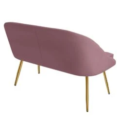 Modern 48 In. Golden Base Velvet Tufted 2-Seats Pink Loveseat Sofa For Living Room Furniture Sets -More Furniture Store pink jearey loveseats e15sry hd pk 44 1000