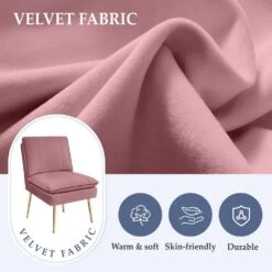 Pink 1-Piece Armless Upholstered Leisure Tight Back Accent Side Chair With Cushion -More Furniture Store pink jearey ottomans e11xxy hd pk 4f 1000