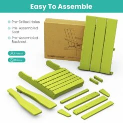 Apple Green Classic Folding HDPE Plastic Adirondack Chair (1-Pack) 12 Apple Green Classic Folding HDPE Plastic Adirondack Chair (1-Pack) -More Furniture Store plastic adirondack chairs hqzdy ap 44 1000