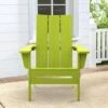 Apple Green Classic Folding HDPE Plastic Adirondack Chair (1-Pack)