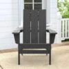 Gray Classic Folding HDPE Plastic Adirondack Chair